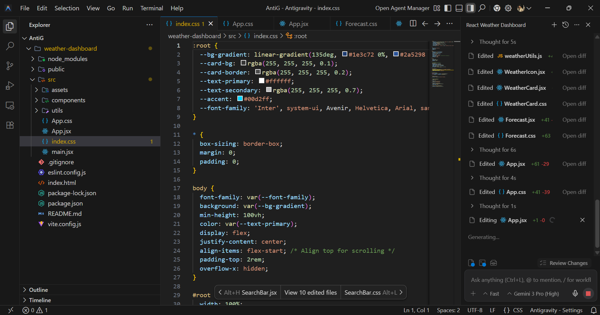 Antigravity -Example